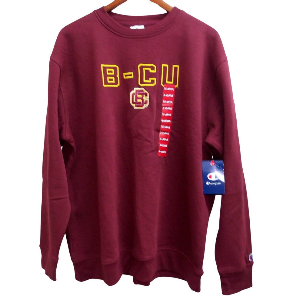 B-CU Champion Maroon Crew Neck Pullover Sweatshirt Mens XL / #9131
